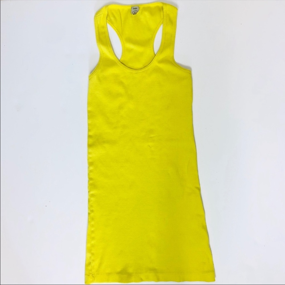 Farm rio yellow racerback tank top